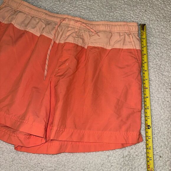 Columbia Lightweight Baggy Hiking Shorts Coral Color Block Large EUC - Picture 2 of 8